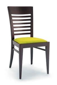 185, Chair in beech wood with padded seat