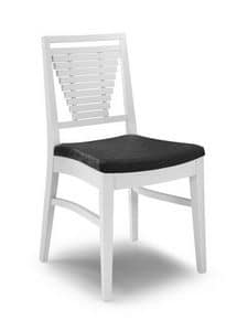 Gaia SC, Modern chairs with backrest with horizontal slats