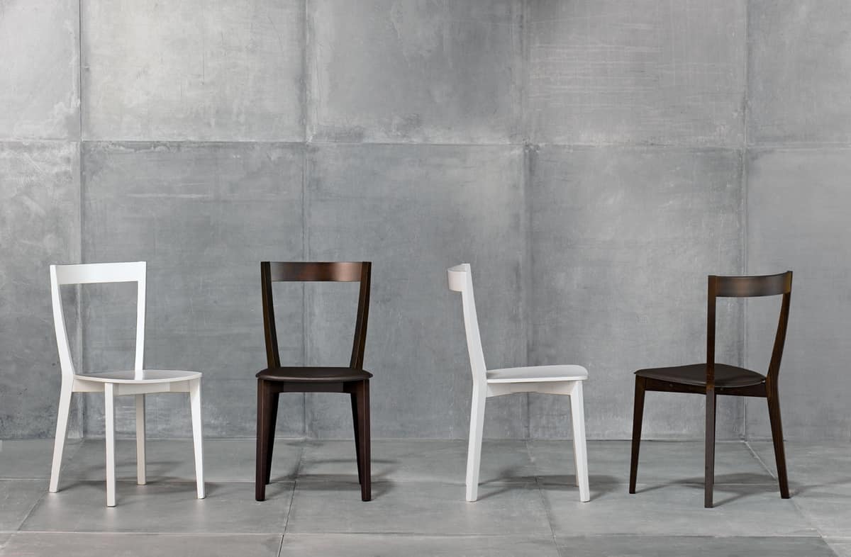 Gioy, Dining chair in beech and ash, for bars and restaurants