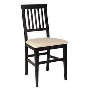 Giusy, Chair in beech wood for the home and the conctract use