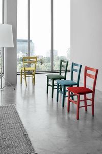 SALVADOR SE526, Wooden chair with upholstered seat