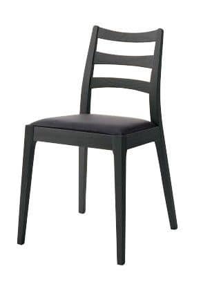 Us Evita, Modern chair suited for bar and restaurant, wooden chair for kitchens