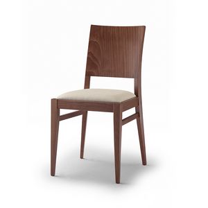 Amanda BH, Wooden chair, comfortable padded seat