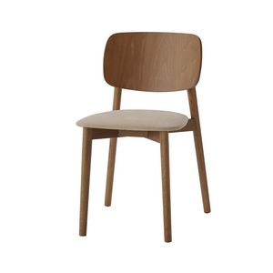 Bobo, Chair in beech wood, padded seat