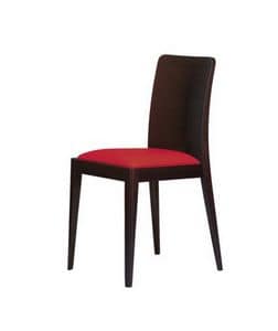 M10, Chair in beech wood, honeycomb wood back