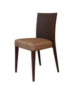 M16B, Modern chair with wooden back, for waiting rooms