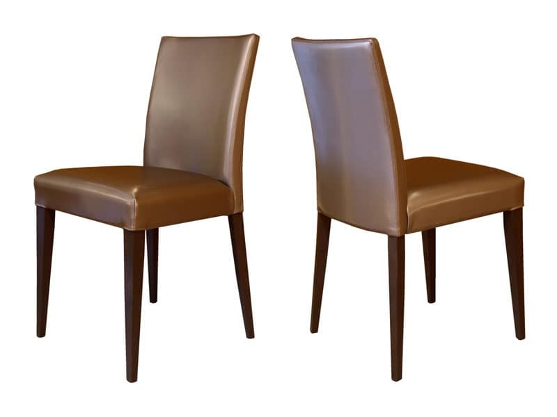 M18, Chair in beech wood, padded, for bars and restaurants