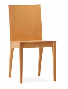 MONIA, Dining chair made entirely of plywood