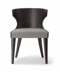 XIE SIDE CHAIR 052 S, Wooden chair with enveloping backrest