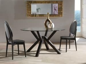 Art. 645 Teorema, Round dining table with glass top