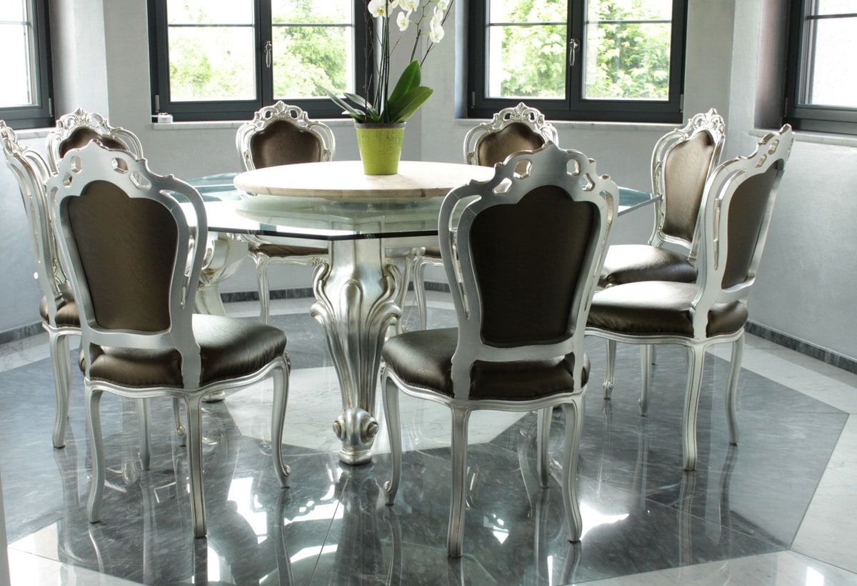 Dolce Vita, Dining table with octagonal glass top