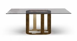 Oasi table, Table with glass or ceramic top
