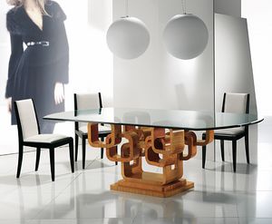 TA34K Glamour table, Elegant table with glass top