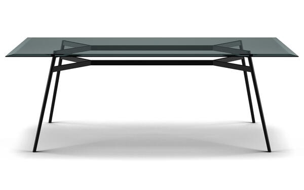 Table rectangular glass top, Dining table with glass top