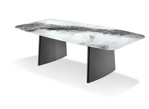 Twirli, Table with screen-printed glass top
