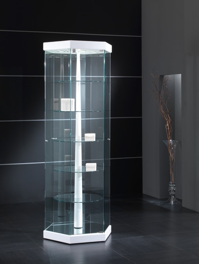 Black&White 7/G, Elegant showcases, minimal design, display cabinet, for Shops
