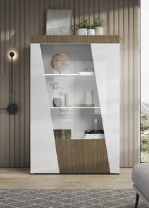 Etna 2 doors display cabinet, Lacquered showcase, with a modern design
