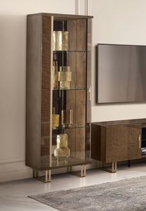 FIAMMA display cabinet with one door, Display cabinet with 1 door, with bronzed glass