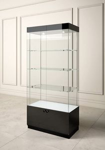 Glossy GL/10A, Display showcase with glass shelves