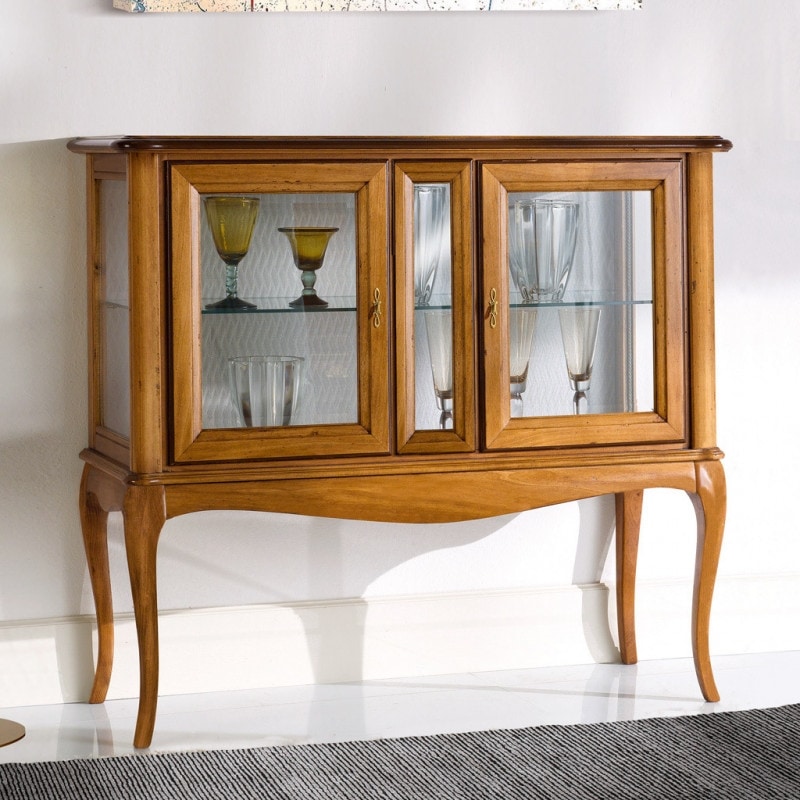 Low cabinet with glass doors deals