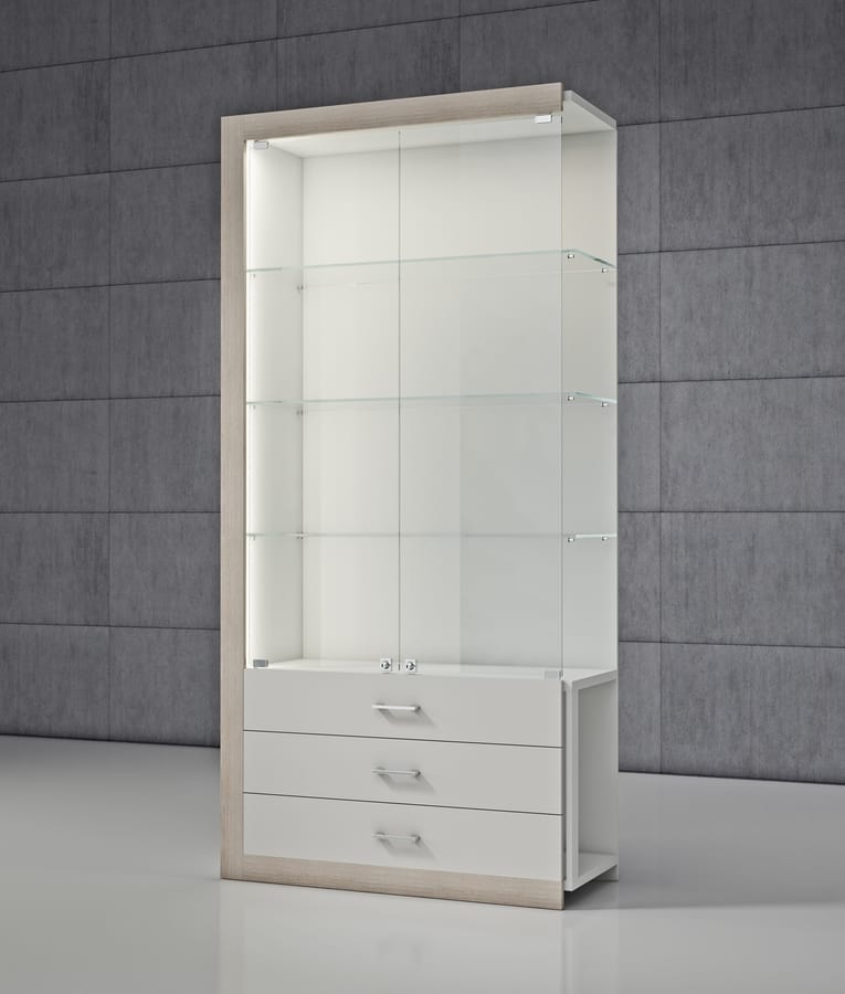 Quadratum Frame QF/SC, Modular showcase with drawers and doors