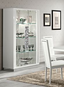 Roma Glamour display cabinet, Showcase with elegant decorative handle