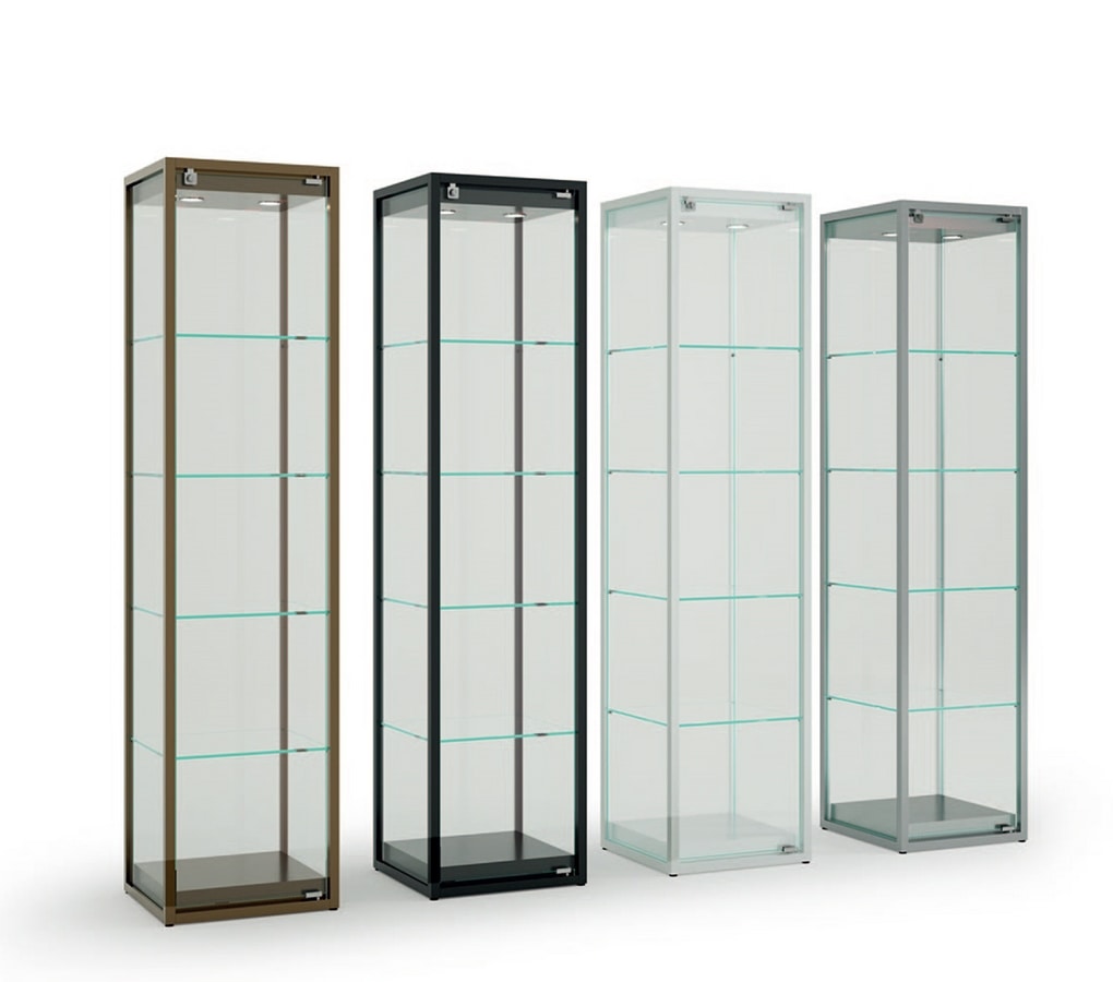 TMetal TM/45V, Column showcase with crystal shelves
