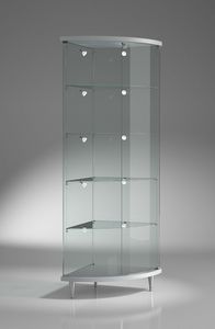 Top Line 3 203/AN, Corner display cabinet, with adjustable shelves