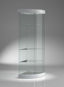 Top Line 9 209/AN, Corner display cabinet with retractable wheels