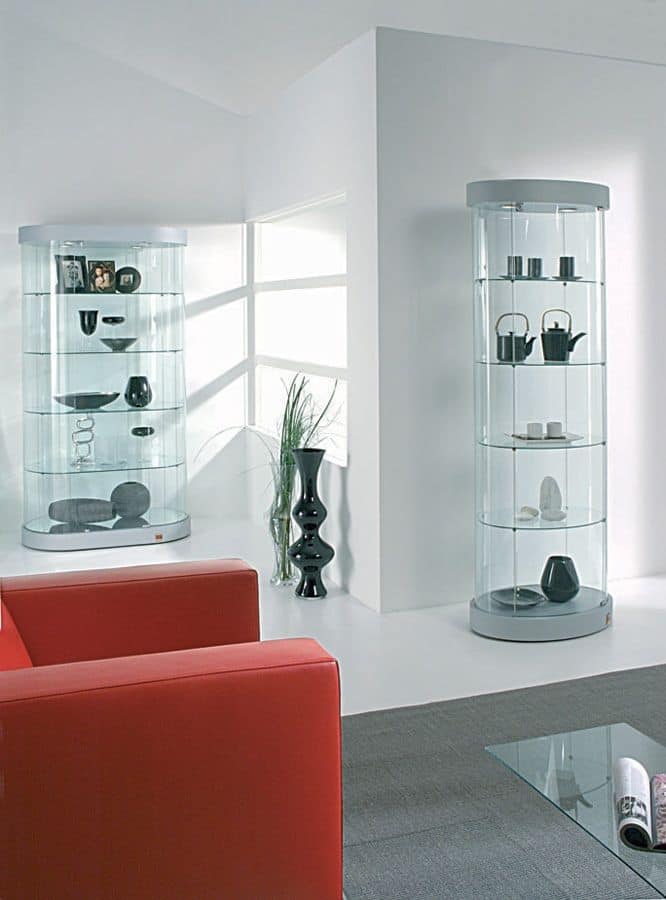 Top Line 9 mod.9, Exhibitors, showcases glass, mirror base, for shops