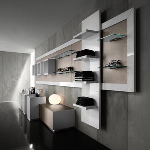 Revolution - wall unit for clothes store, Wall display stand for fashion shops