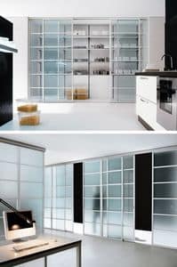 ARES sliding doors, Sliding door with floor fitted guide track