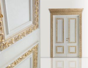 Castiglione Art. 1344/QQ, Elegant door with bleached gold decorations