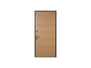Cernobbio, Security door, bleached oak wood finish, for hotel rooms