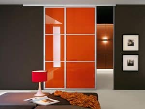 NOMOS sliding doors, Sliding door with floor or ceiling fitted guide track