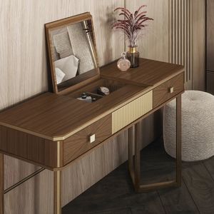 BRERA BREVAN / dressing table, Dressing table with retractable mirror and drawers