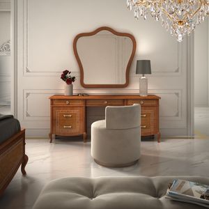 Prestige 2 Art. PR1012, Wooden dressing table with briar and zebrano decorations