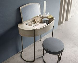 Round dressing table, Make-up console, with soft shapes