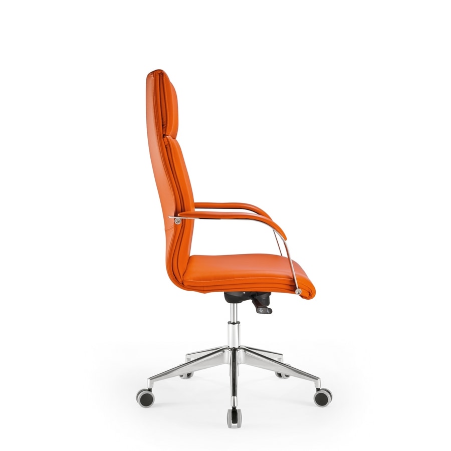 Araiss high, Directional chair with a refined line, with wheels
