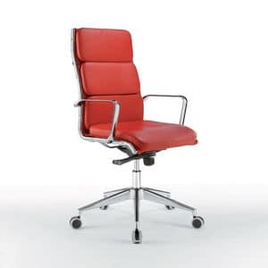 Cleo high, Chair with chromed metal base, adjustable height