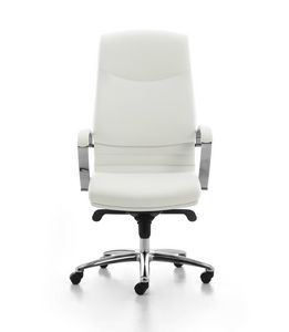 Digital Chrome 01, Directional padded chair with a high back for office