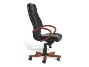 Digital Wood 01, Executive chair with high back, padded, for office