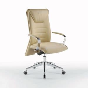 Diva high, Elegant chair with arms for professional studio