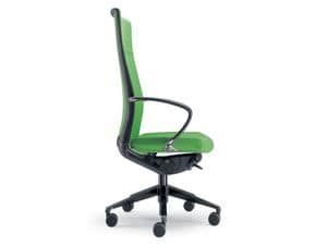 Kompasso, Office armchair on castors with tall backrest