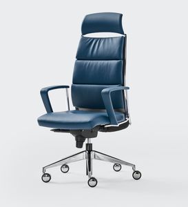 LINK XPLUS, Upholstered armchair for office, high back