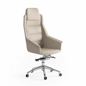Myfair 0261, Office armchair on castors, with headrest