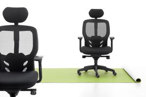 Tempo 01, Office chair, upholstered seat, mesh back