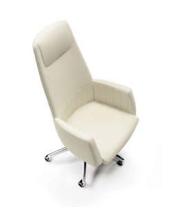 Tulip presidential, Comfortable office chairs, leather covering, for modern office