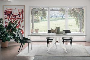 MINOSSE 160 TA1D3, Extendable table for modern living room
