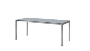 Opl, Extendable table with top made of scratch-resistant glass